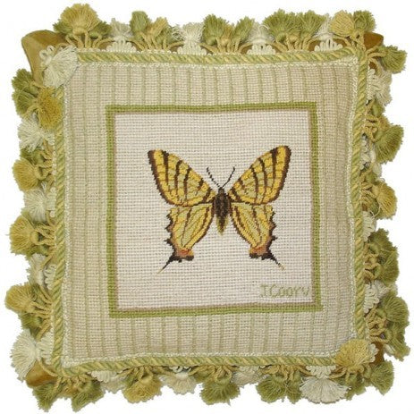 Swallowtail - 12" x 12" needlepoint pillow