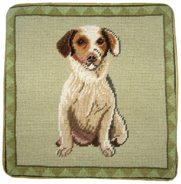 Beagle - 13 by  13" needlepoint pillow
