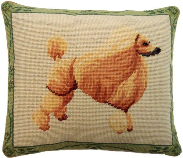 Poodle - 13" x 15" needlepoint pillow