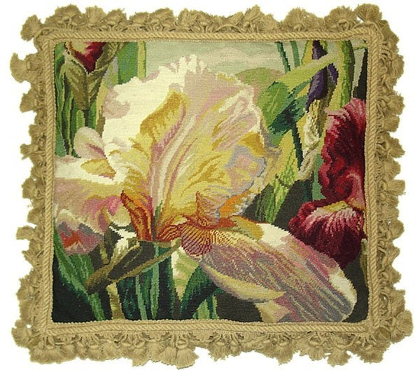 Close Up Beauty  - 16 by 18" needlepoint pillow