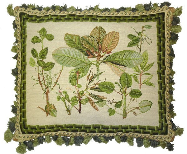 Picture of Leaves - 18" x 22" needlepoint pillow