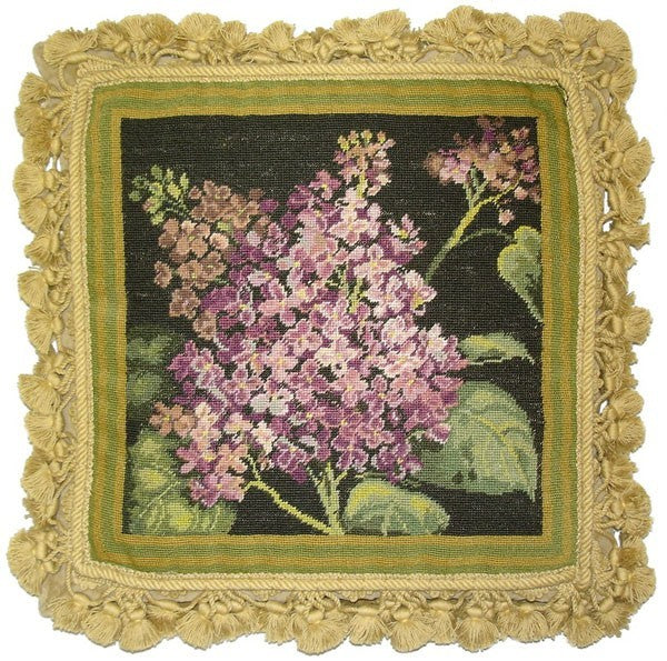 Light Purple Flowerets - 16 x 16" needlepoint pillow