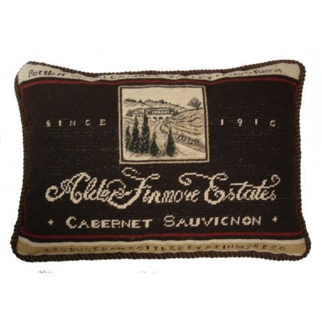 Cabernet Sauvicnon - 13" x 19" needlepoint pillow