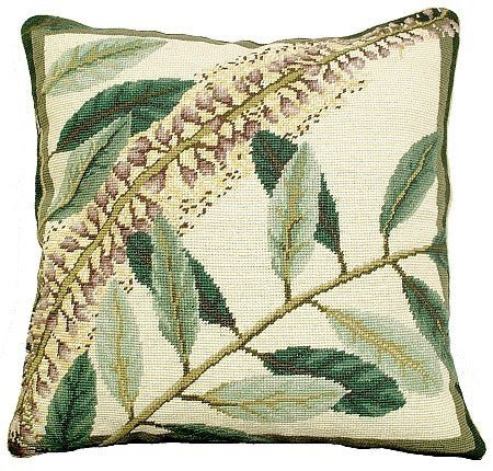 Floral Study 2 18" x18 needlepoint pillow