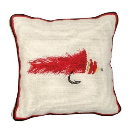Diver Fly 12" x 12 Mixed-Stitch Pillow